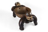 Bowl with two figure supports