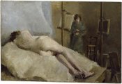 Female Figure Lying on a Bed, 1931