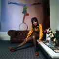 Mary Quant at home in Chelsea, 1964